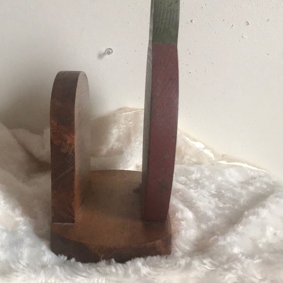 Rare Vintage Wooden Apple Napkin Holder - Picture 4 of 6